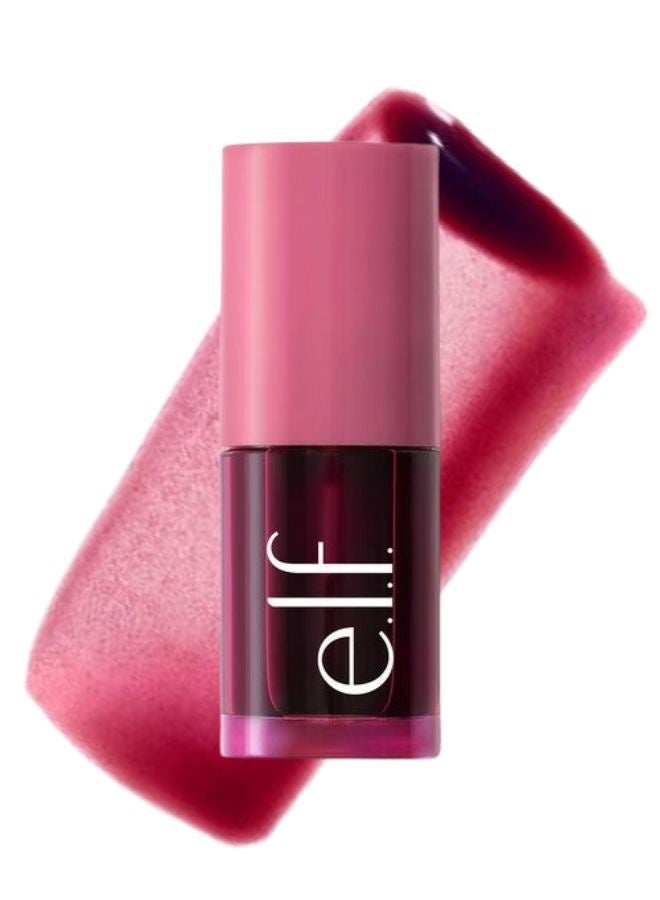 إلف قزم. أحمر الخدود والشفاه من كوزمتكس شير فور إت - بلوم (توت غني ذو لون بارد)، لون سائل شفاف خفيف الوزن للشفاه والخدود، تركيبة مرطبة متعددة الاستخدام، 10 مل - Image 1